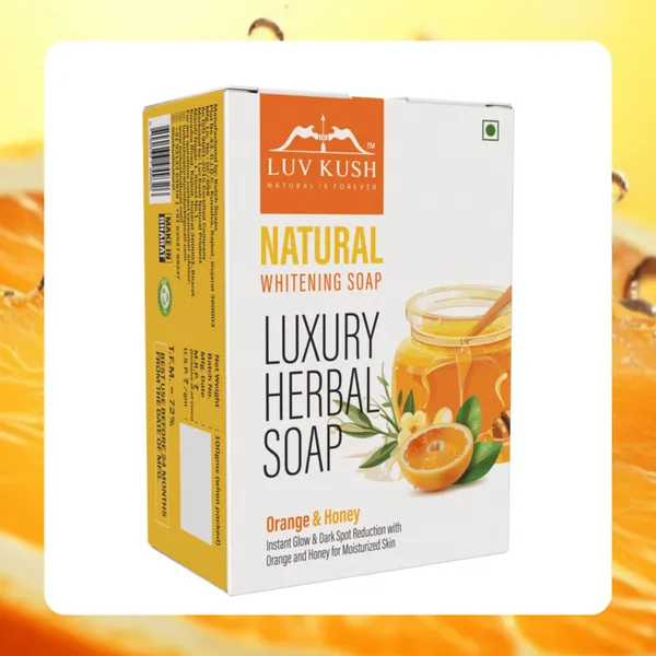 Luv Kush Orange & Honey Luxury Herbal Soap – 100 g