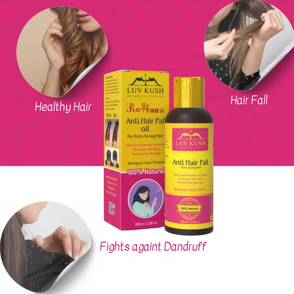 Luv Kush Rambaan Anti Hair Fall Oil – 100 ml, Natural Hair Care (image 4)